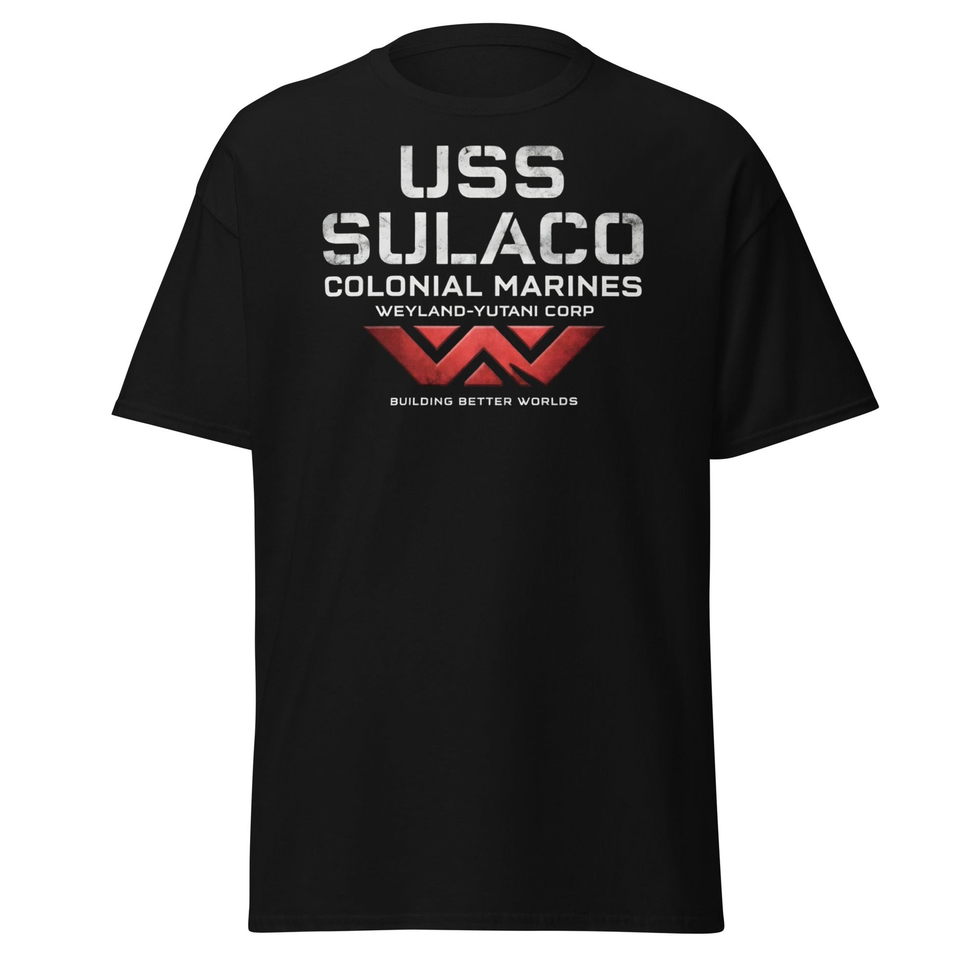 USS Sulaco Weyland - Yutani Colonial Marines Sci - Fi T-Shirt - Black - T-Shirts Online