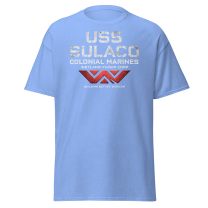 USS Sulaco Weyland - Yutani Colonial Marines Sci - Fi T-Shirt - Carolina Blue - T-Shirts Online