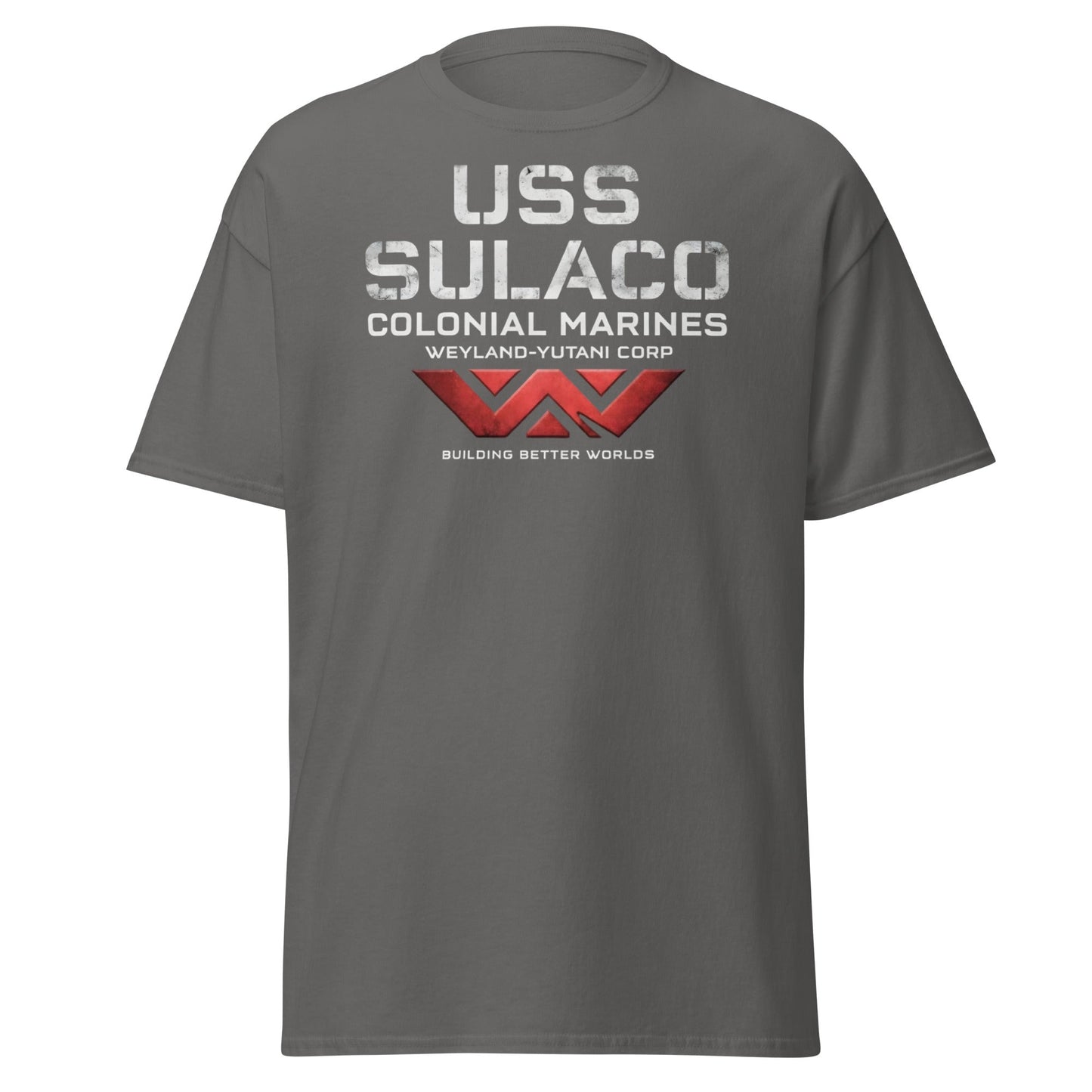 USS Sulaco Weyland - Yutani Colonial Marines Sci - Fi T-Shirt - Charcoal - T-Shirts Online