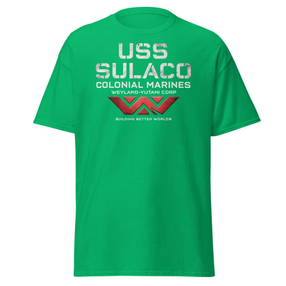 USS Sulaco Weyland - Yutani Colonial Marines Sci - Fi T-Shirt - Irish Green - T-Shirts Online