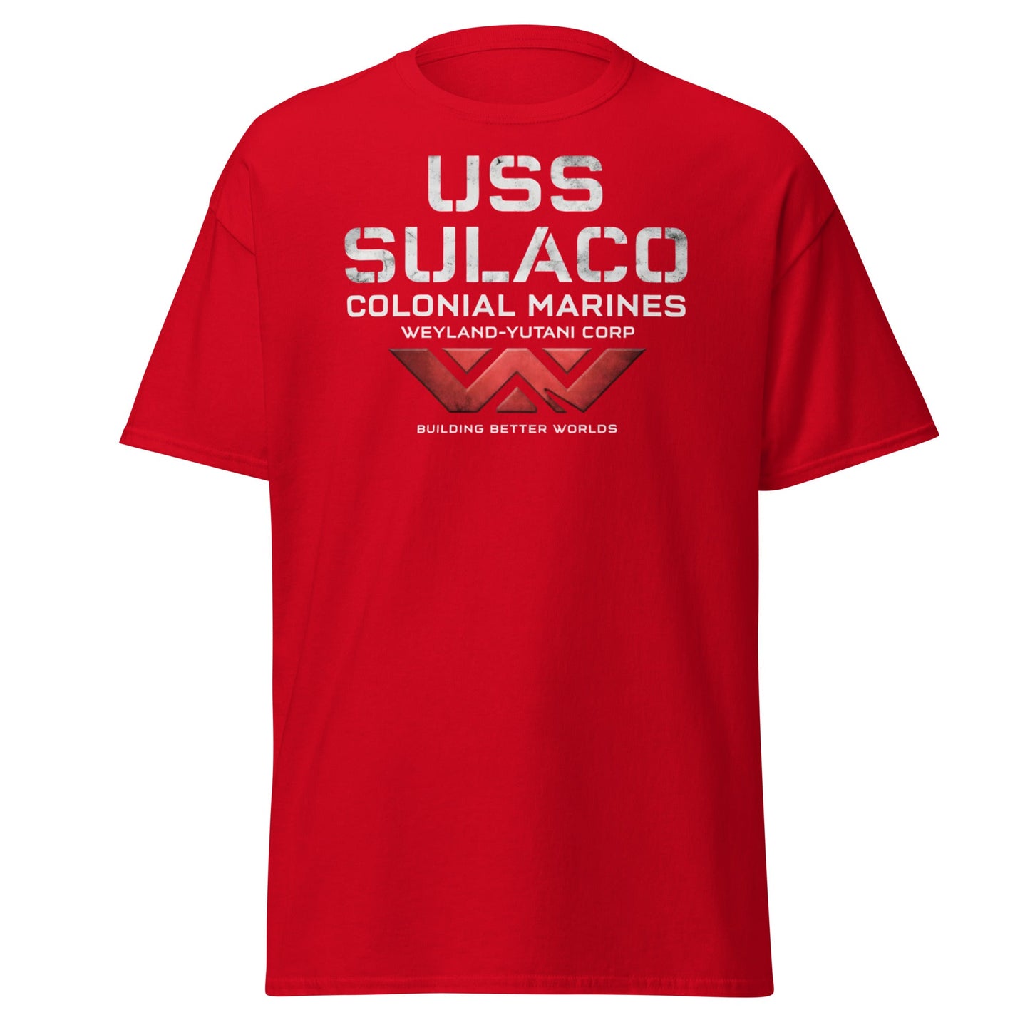 USS Sulaco Weyland - Yutani Colonial Marines Sci - Fi T-Shirt - Red - T-Shirts Online