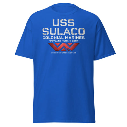 USS Sulaco Weyland - Yutani Colonial Marines Sci - Fi T-Shirt - Royal - T-Shirts Online