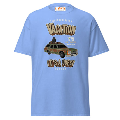 Vacation Wagon Queen T-Shirt | Retro Family Truckster Tee - Carolina Blue - T-Shirts Online