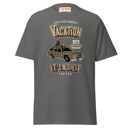 Vacation Wagon Queen T-Shirt | Retro Family Truckster Tee - Charcoal - T-Shirts Online