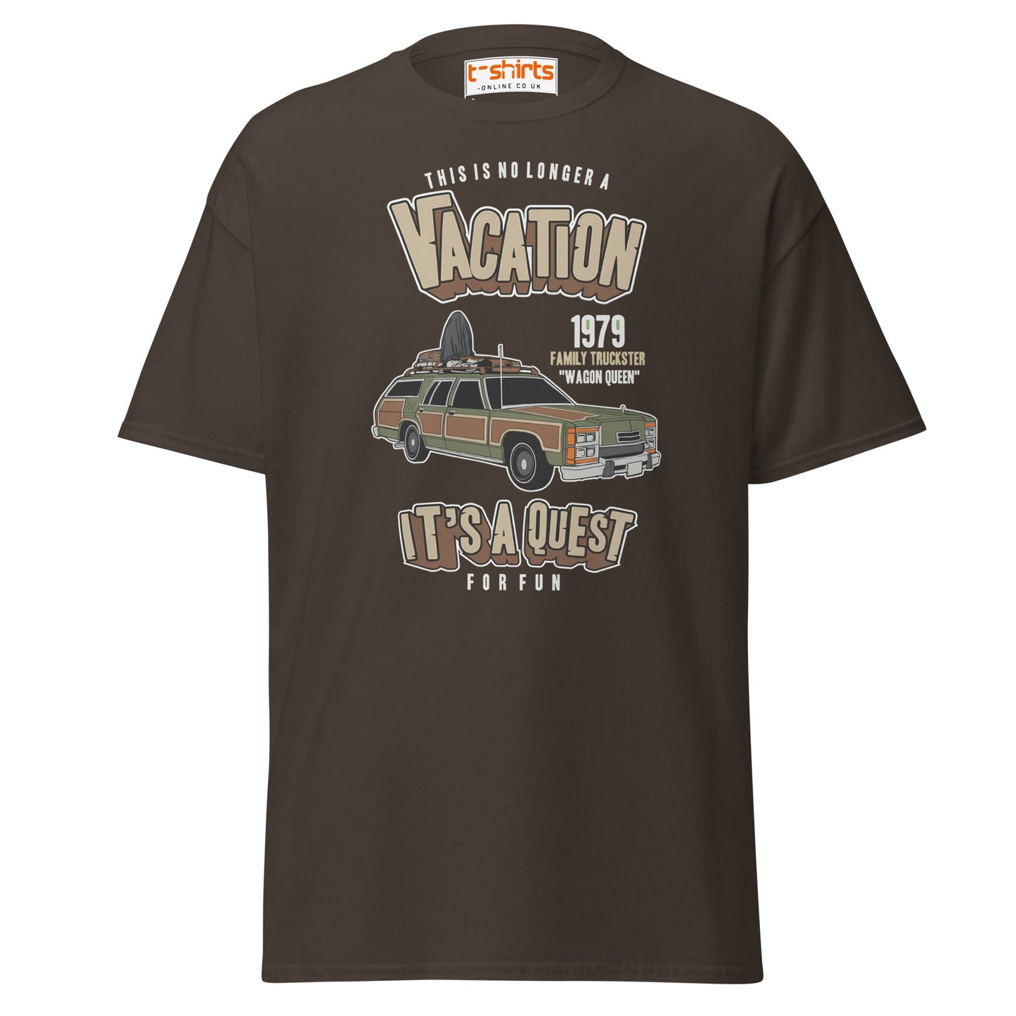 Vacation Wagon Queen T-Shirt | Retro Family Truckster Tee - Dark Chocolate - T-Shirts Online