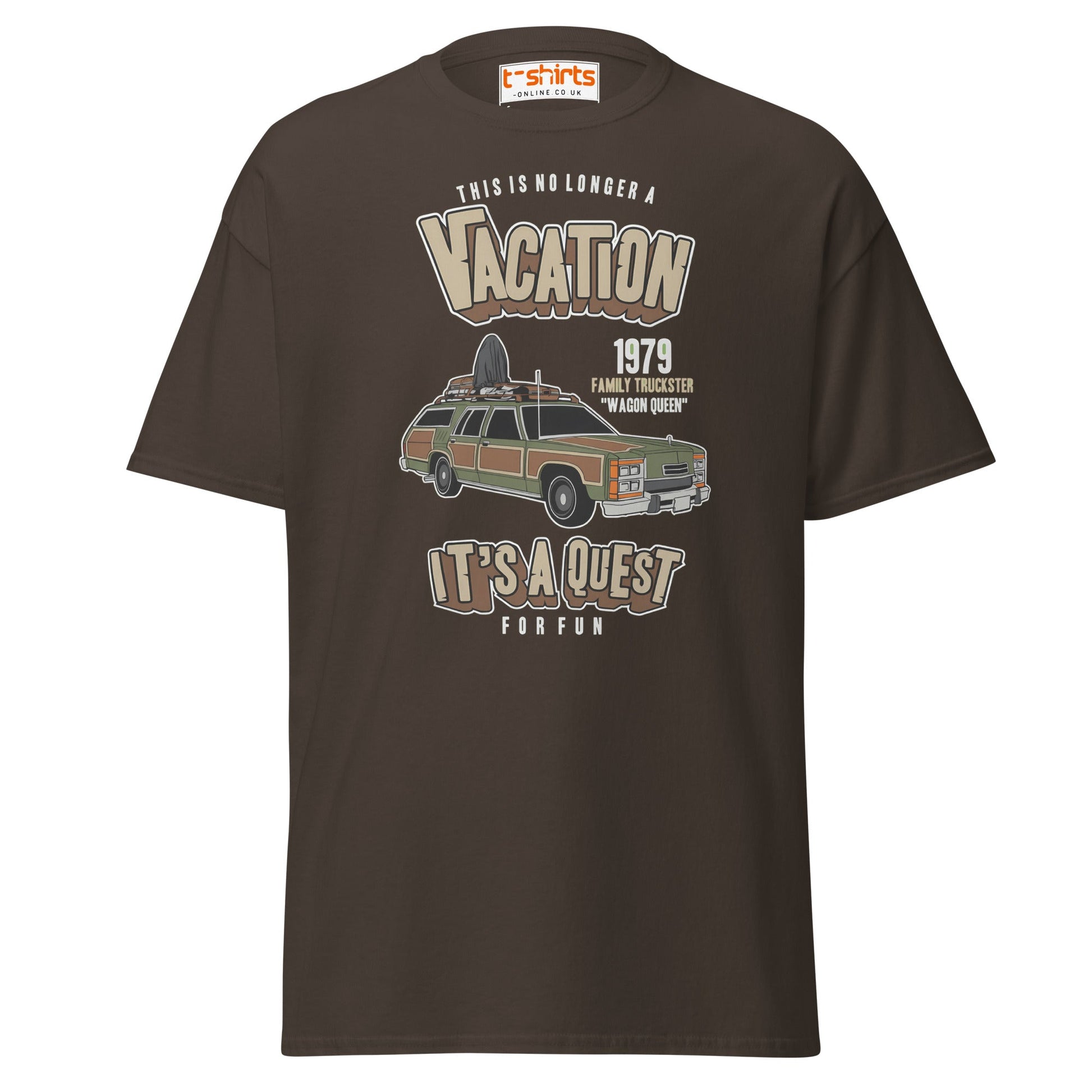 Vacation Wagon Queen T-Shirt | Retro Family Truckster Tee - Dark Chocolate - T-Shirts Online