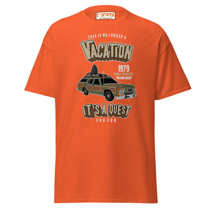 Vacation Wagon Queen T-Shirt | Retro Family Truckster Tee - Orange - T-Shirts Online