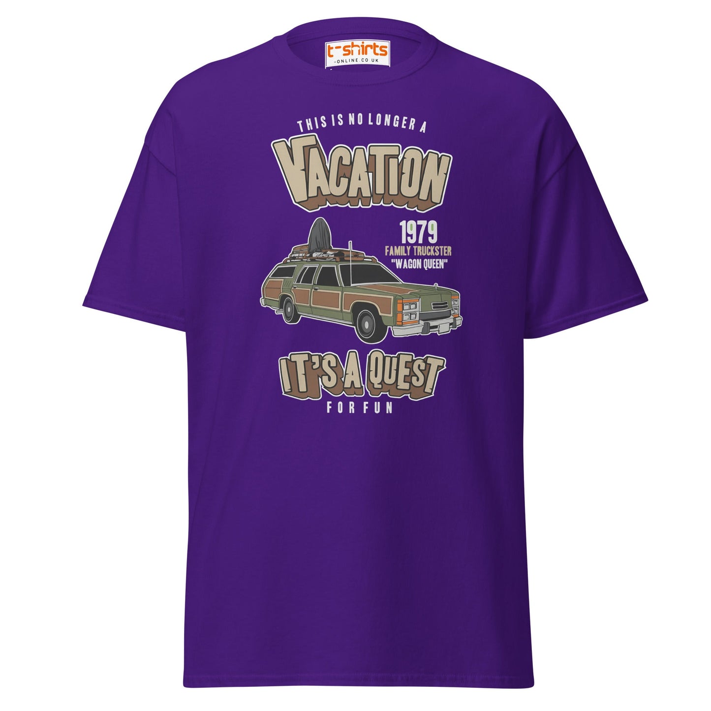 Vacation Wagon Queen T-Shirt | Retro Family Truckster Tee - Purple - T-Shirts Online