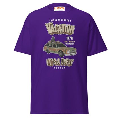 Vacation Wagon Queen T-Shirt | Retro Family Truckster Tee - Purple - T-Shirts Online