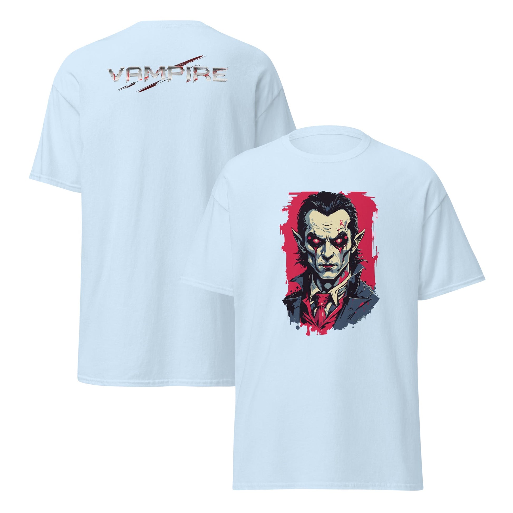 Vampire | Horror T-Shirt - Light Blue - T-Shirts Online