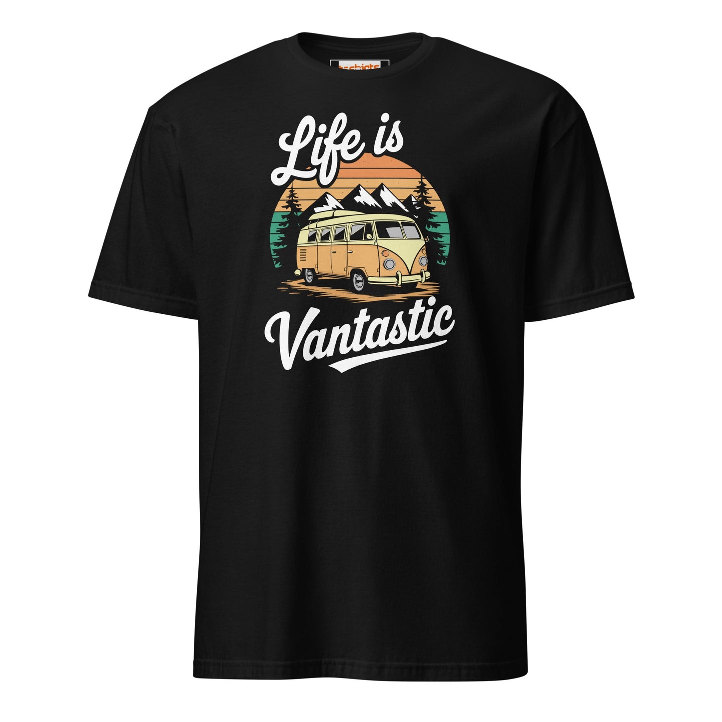 Vantastic T-Shirt | Unisex Softstyle Camping T-Shirt - Black - T-Shirts Online