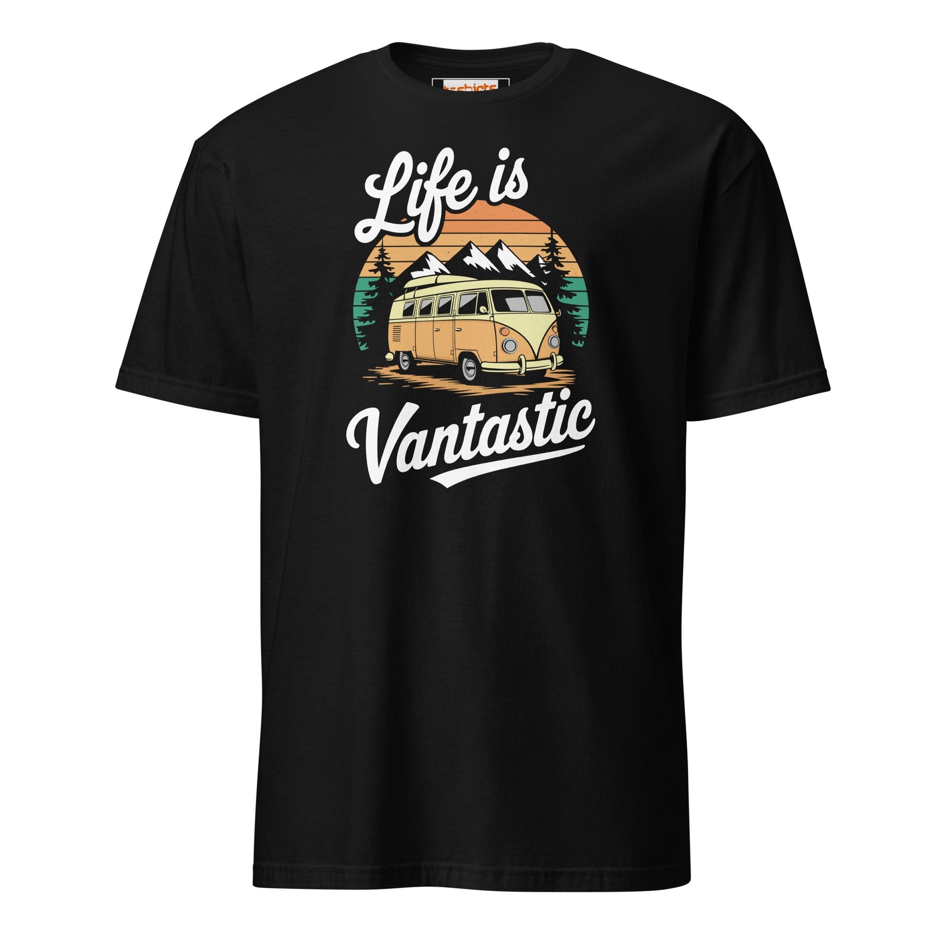Vantastic T-Shirt | Unisex Softstyle Camping T-Shirt - Black - T-Shirts Online