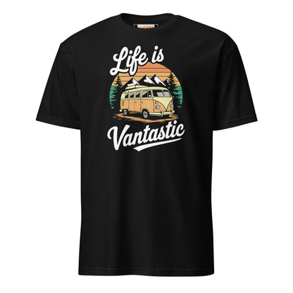 Vantastic T-Shirt | Unisex Softstyle Camping T-Shirt - Black - T-Shirts Online