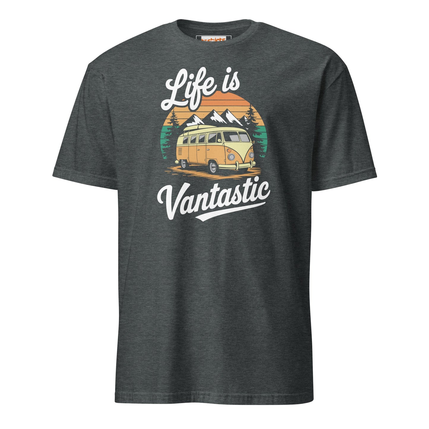 Vantastic T-Shirt | Unisex Softstyle Camping T-Shirt - Dark Heather - T-Shirts Online