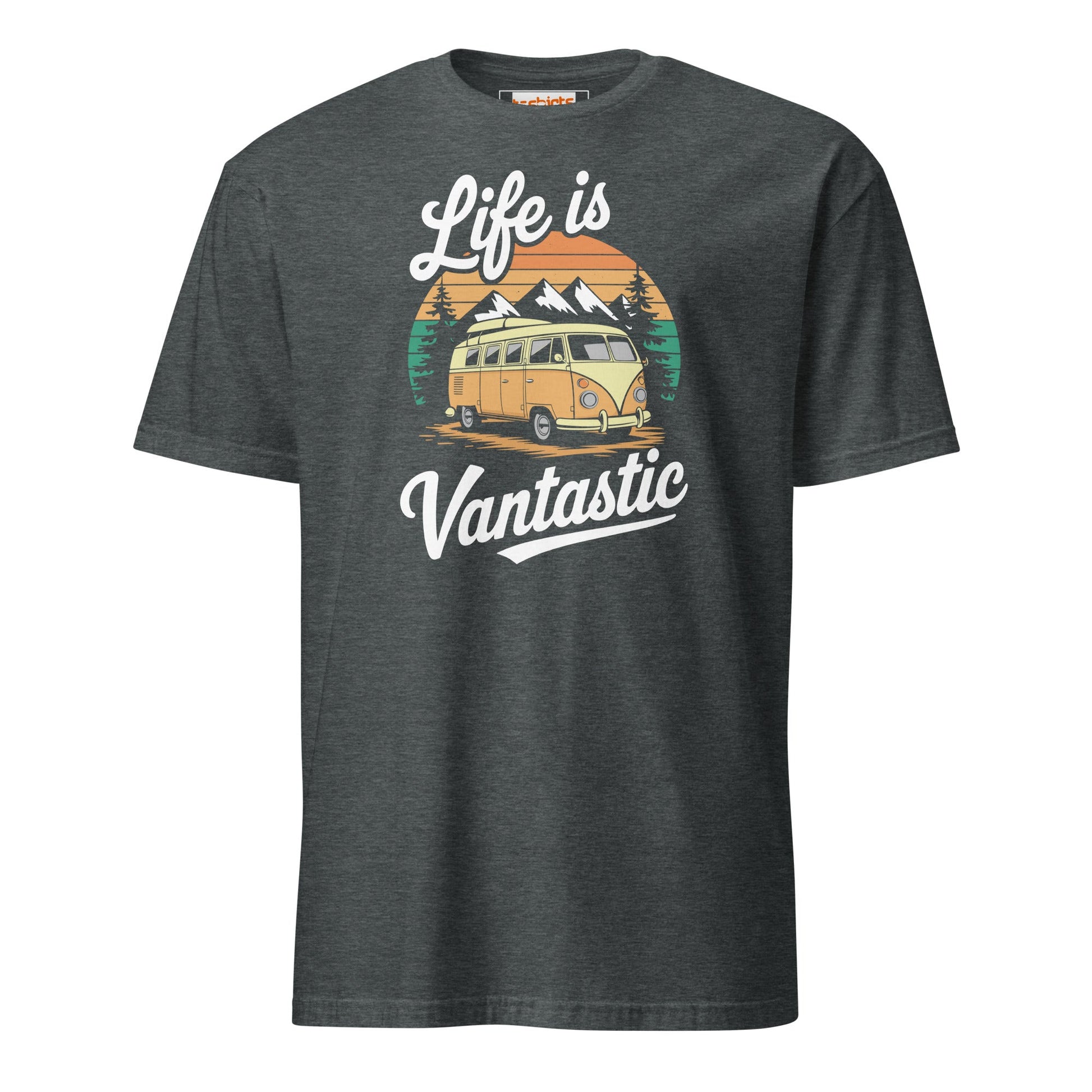 Vantastic T-Shirt | Unisex Softstyle Camping T-Shirt - Dark Heather - T-Shirts Online