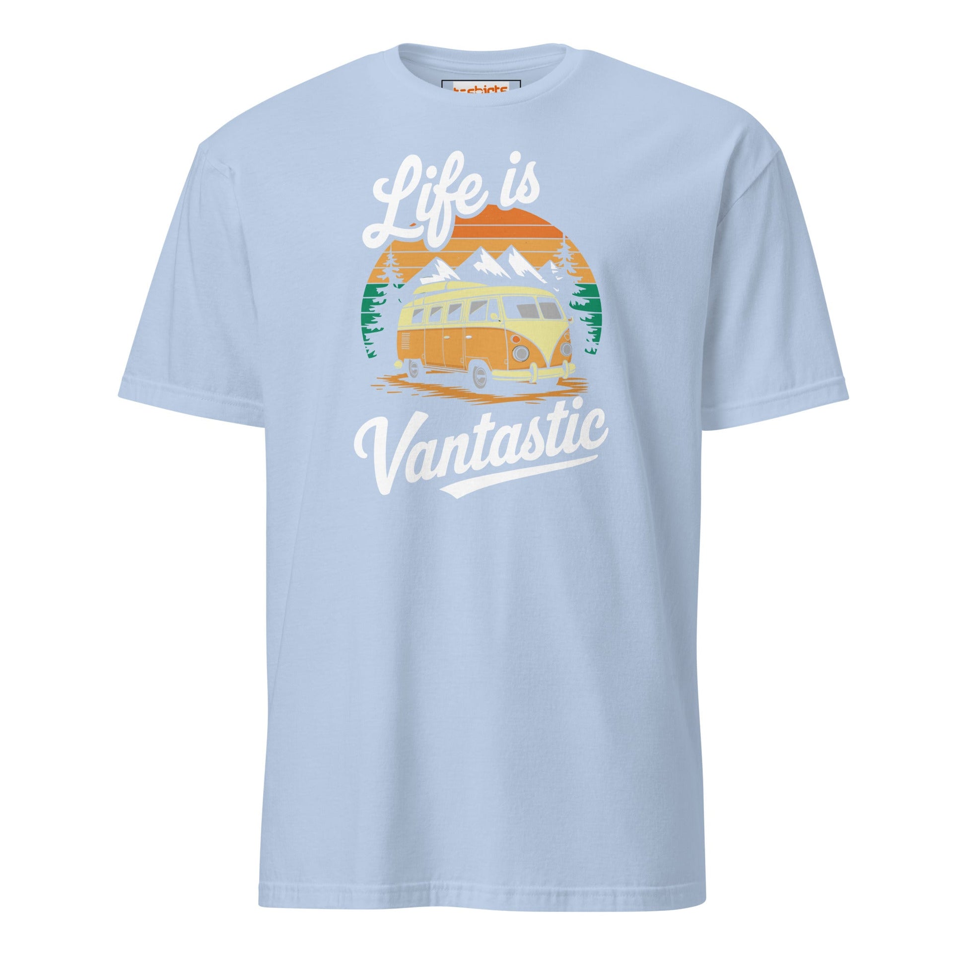 Vantastic T-Shirt | Unisex Softstyle Camping T-Shirt - Light Blue - T-Shirts Online