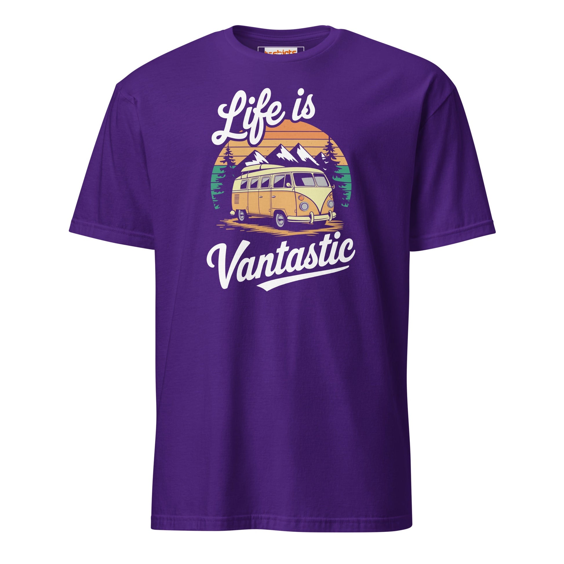 Vantastic T-Shirt | Unisex Softstyle Camping T-Shirt - Purple - T-Shirts Online