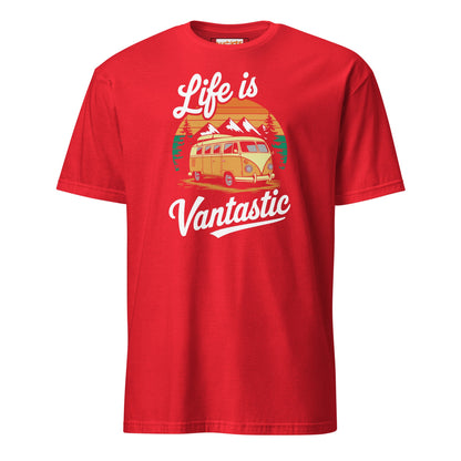 Vantastic T-Shirt | Unisex Softstyle Camping T-Shirt - Red - T-Shirts Online