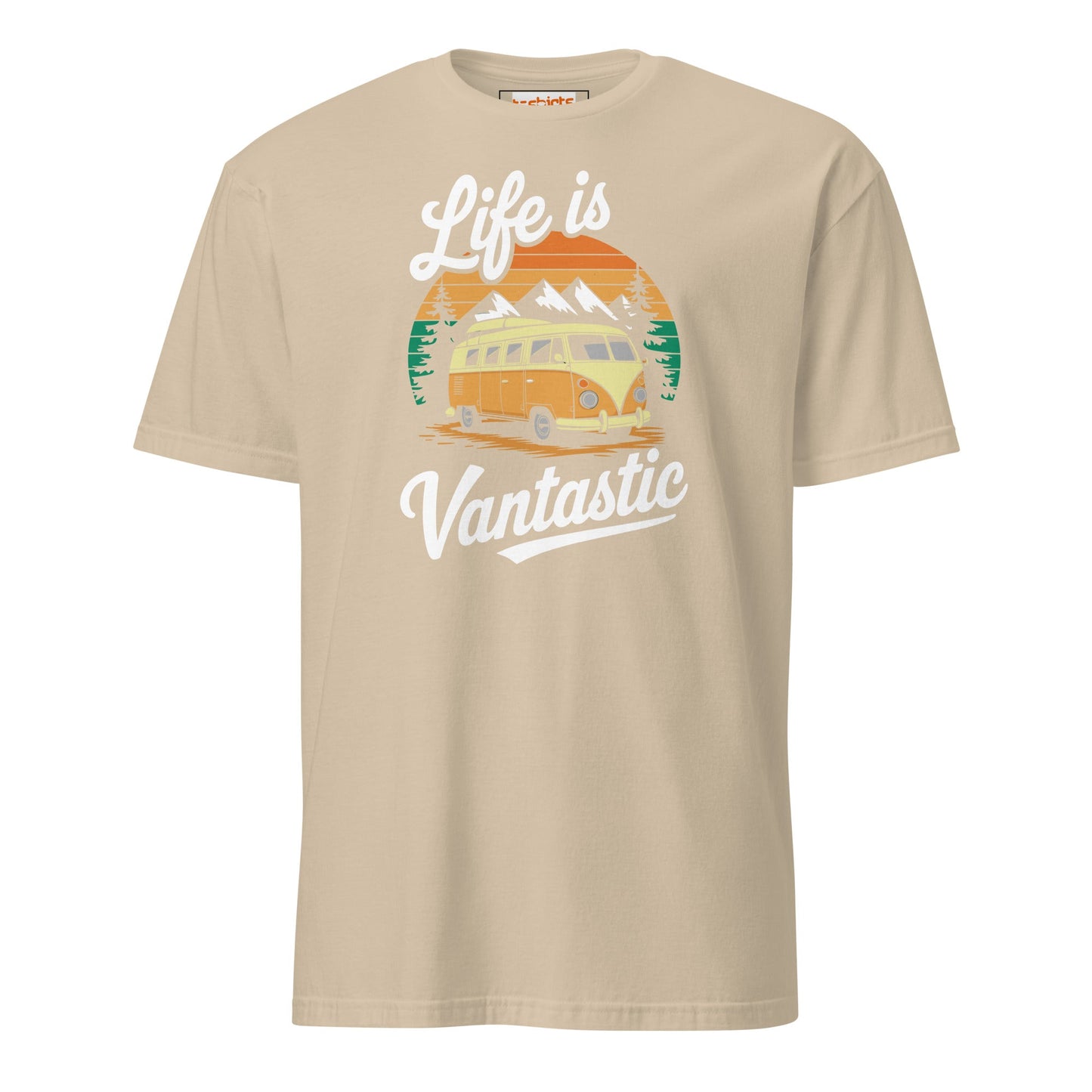 Vantastic T-Shirt | Unisex Softstyle Camping T-Shirt - Sand - T-Shirts Online