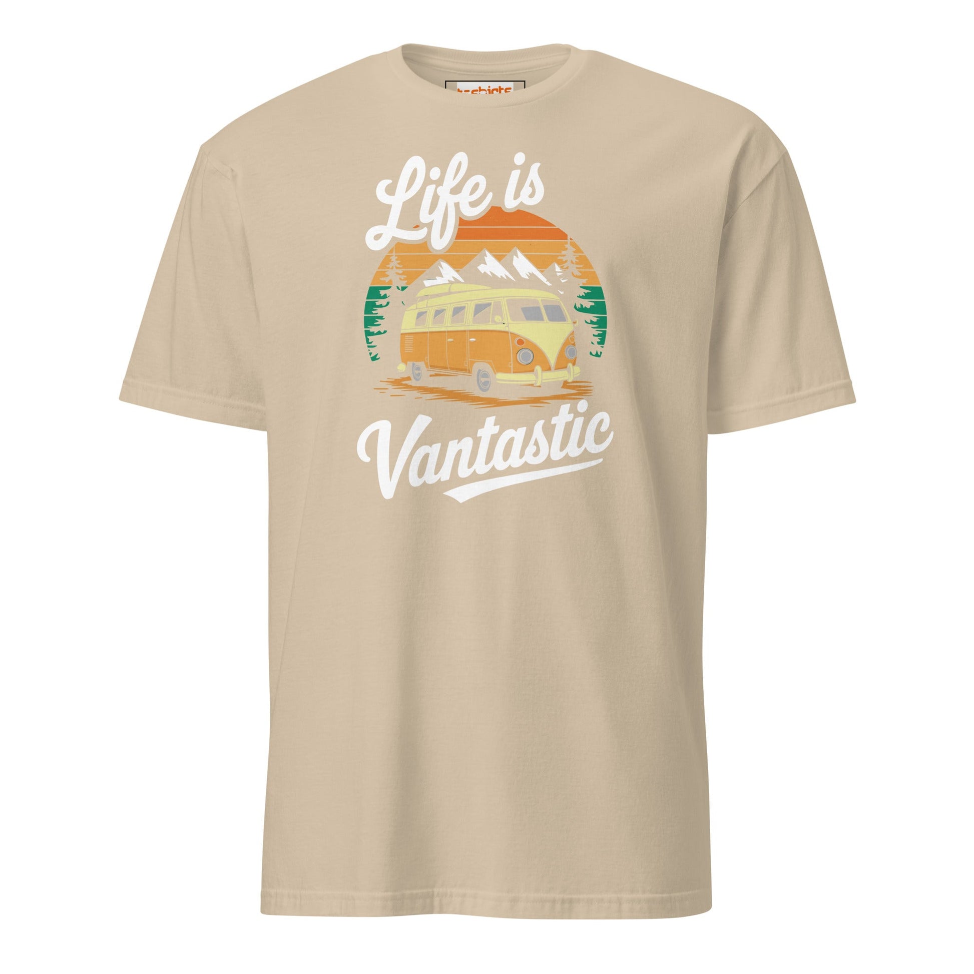 Vantastic T-Shirt | Unisex Softstyle Camping T-Shirt - Sand - T-Shirts Online