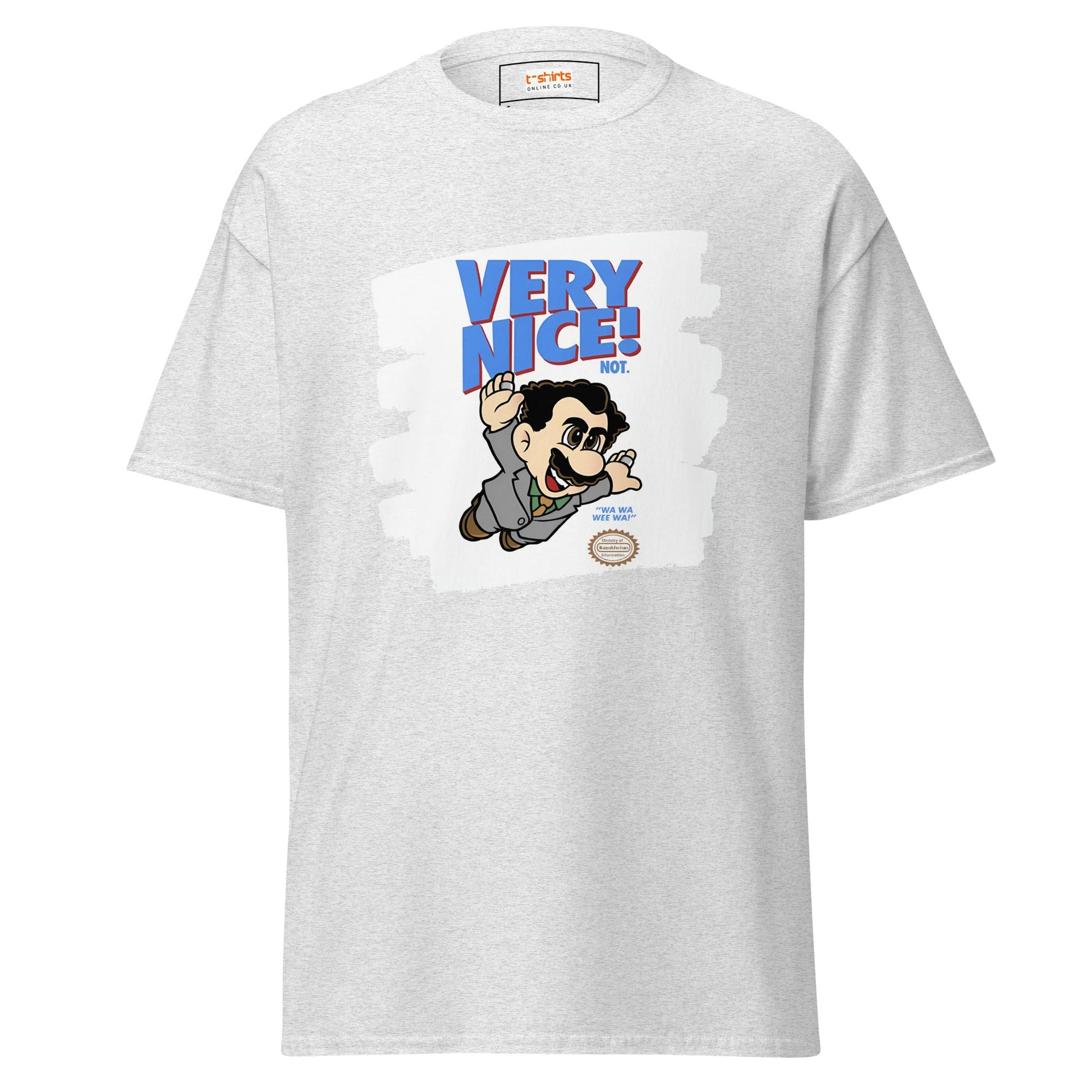 Very Nice | Borat Gaming Movie T-Shirt - Ash - T-Shirts Online
