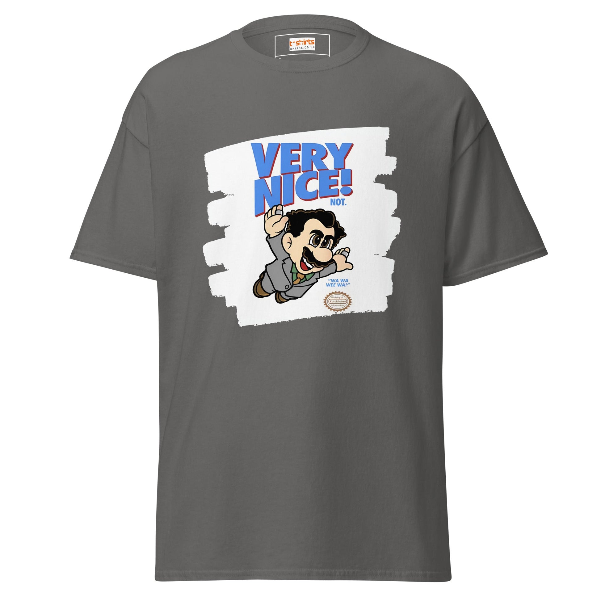 Very Nice | Borat Gaming Movie T-Shirt - Charcoal - T-Shirts Online