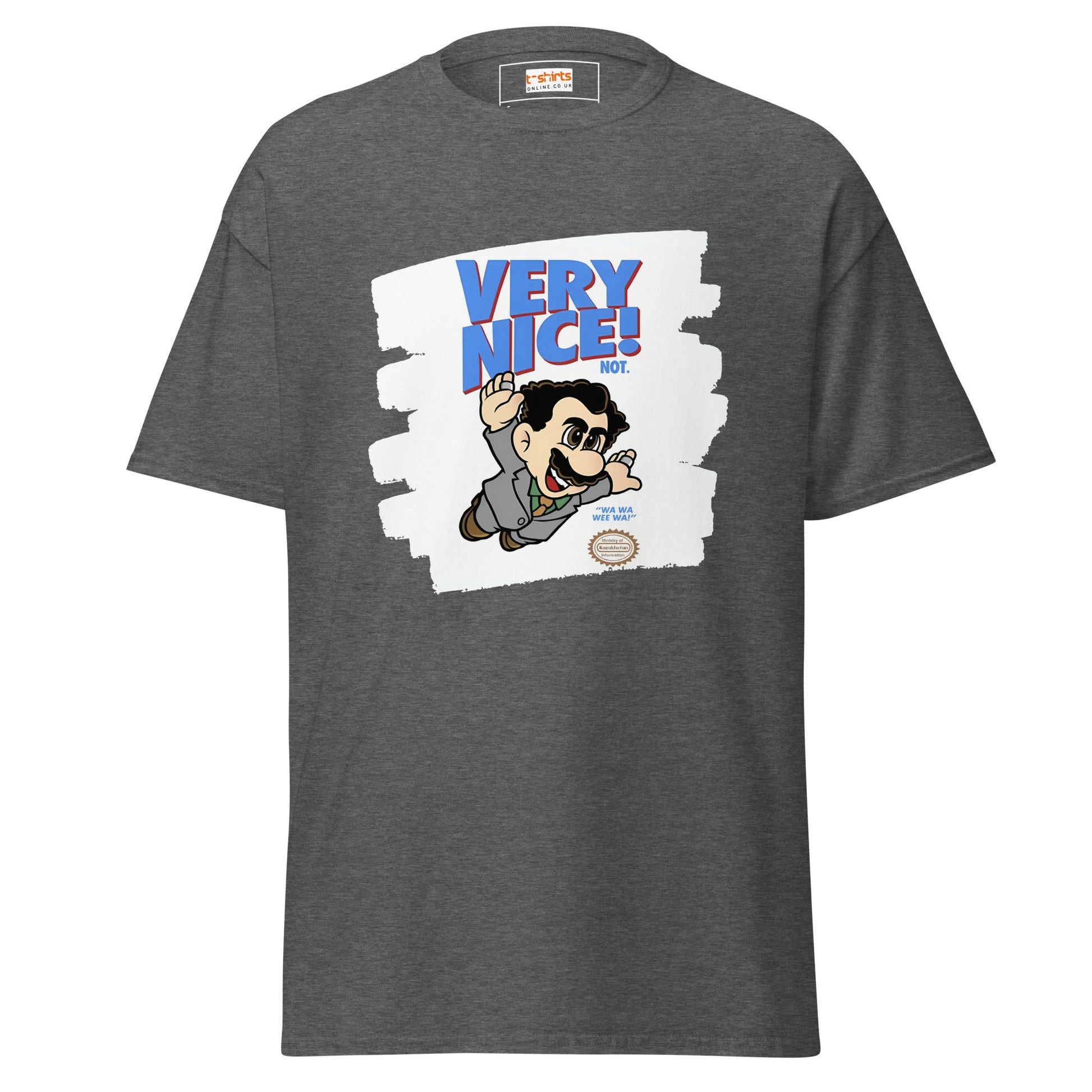Very Nice | Borat Gaming Movie T-Shirt - Dark Heather - T-Shirts Online