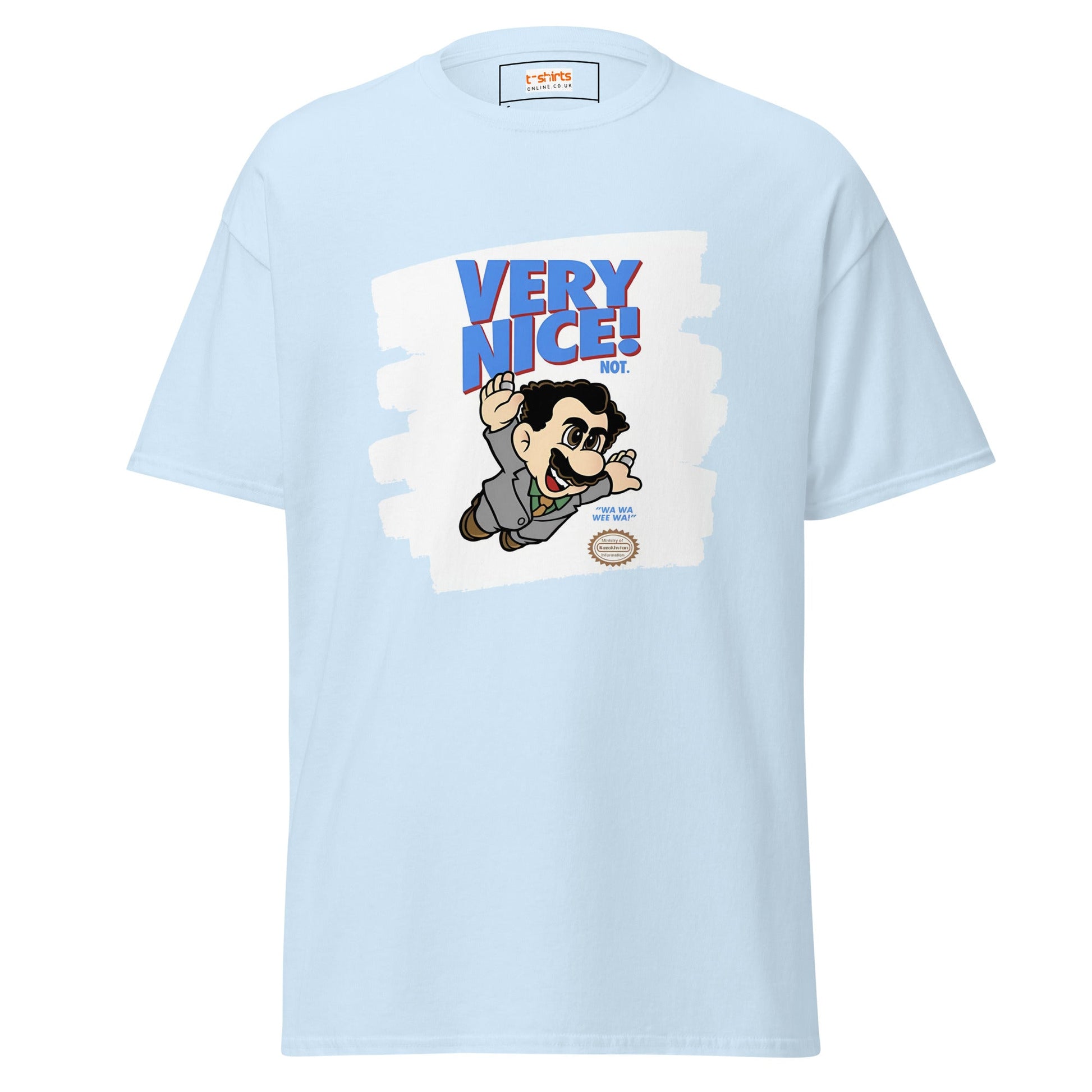 Very Nice | Borat Gaming Movie T-Shirt - Light Blue - T-Shirts Online
