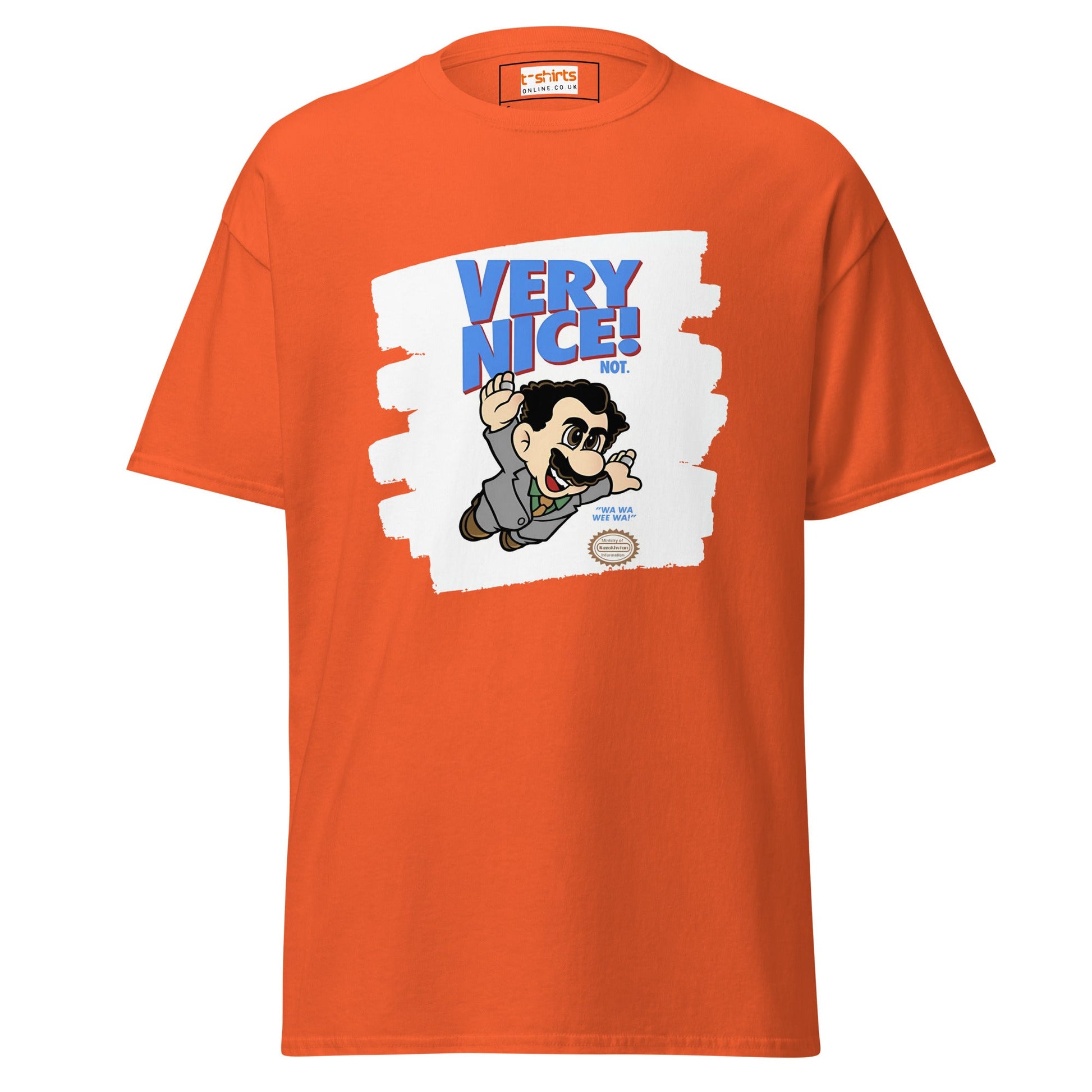 Very Nice | Borat Gaming Movie T-Shirt - Orange - T-Shirts Online