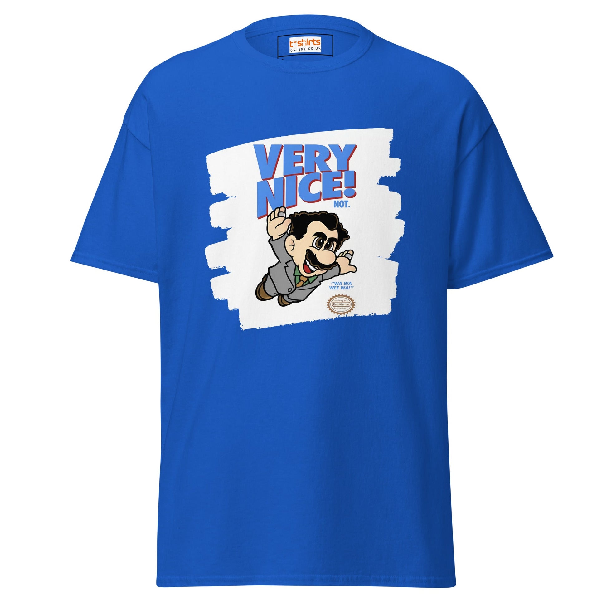 Very Nice | Borat Gaming Movie T-Shirt - Royal - T-Shirts Online