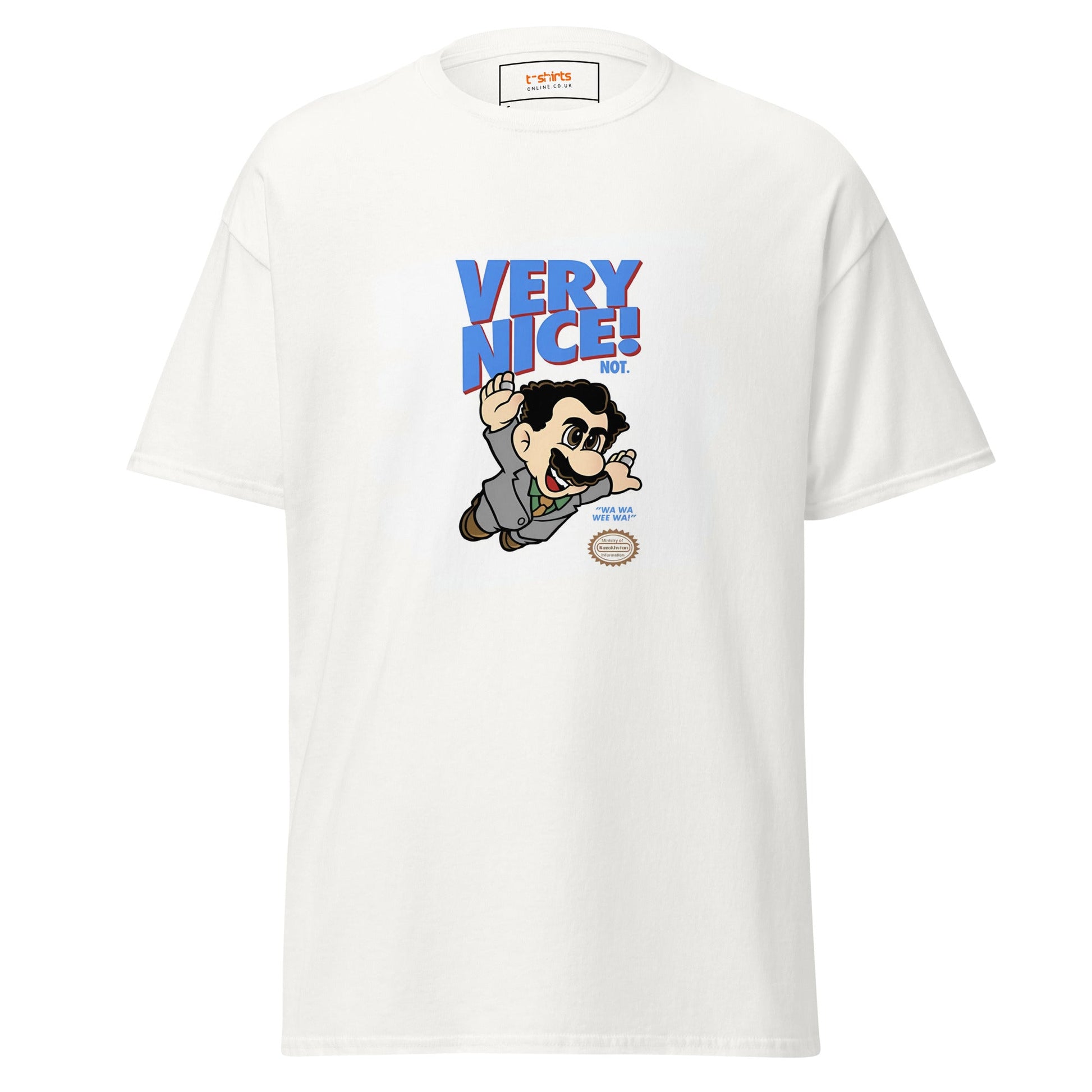 Very Nice | Borat Gaming Movie T-Shirt - White - T-Shirts Online