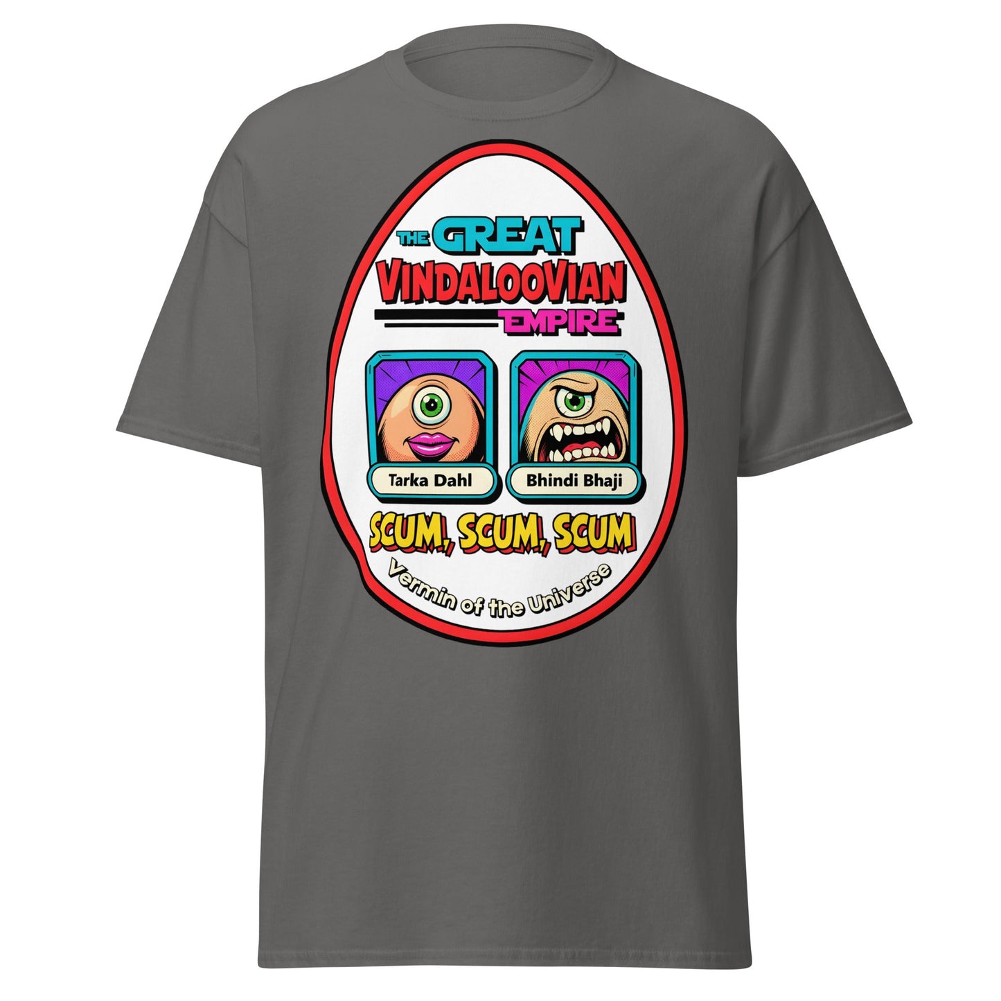 Vindaloovian Empire T-Shirt – Funny Curry Scum Meme Tee - Charcoal - T-Shirts Online