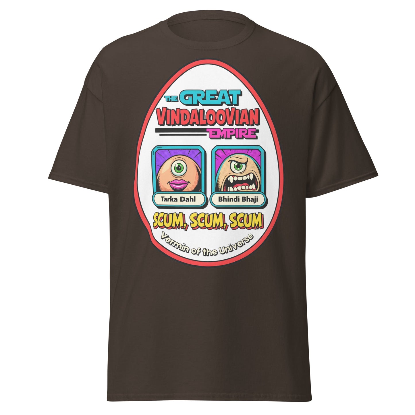 Vindaloovian Empire T-Shirt – Funny Curry Scum Meme Tee - Dark Chocolate - T-Shirts Online