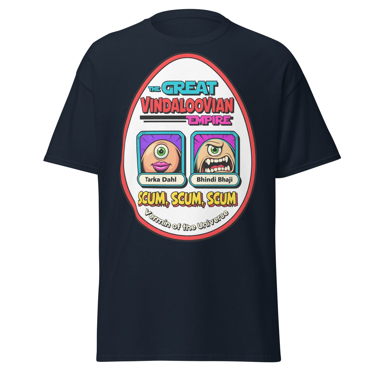 Vindaloovian Empire T-Shirt – Funny Curry Scum Meme Tee - Navy - T-Shirts Online