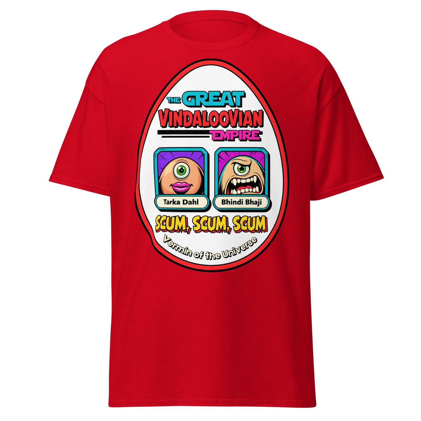 Vindaloovian Empire T-Shirt – Funny Curry Scum Meme Tee - Red - T-Shirts Online