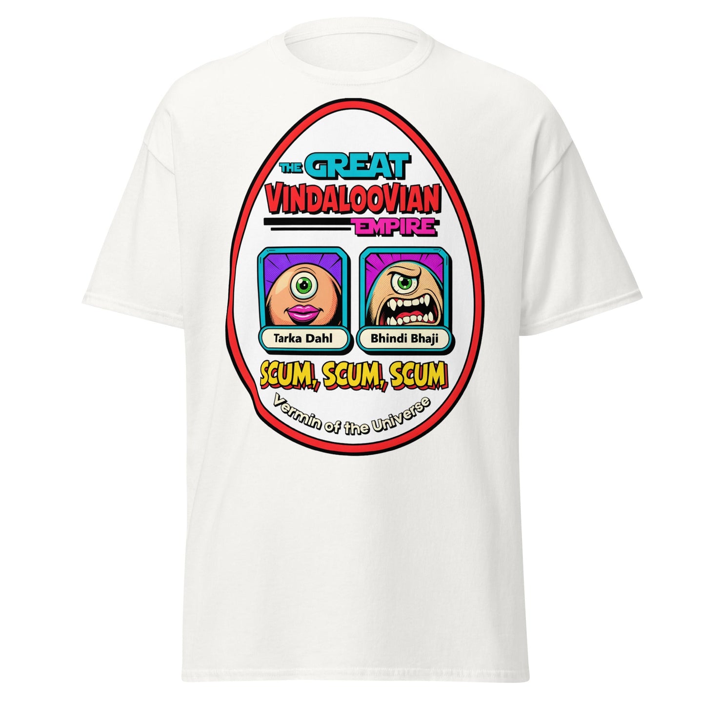 Vindaloovian Empire T-Shirt – Funny Curry Scum Meme Tee - White - T-Shirts Online