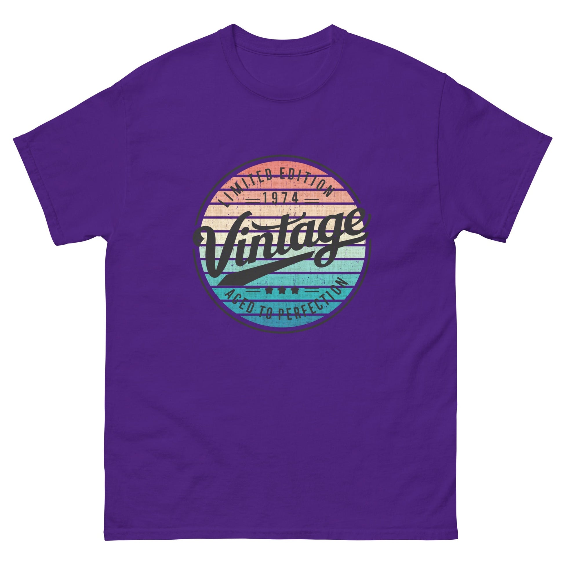 Vintage 1974 | Birthday T-Shirt - Purple - T-Shirts Online