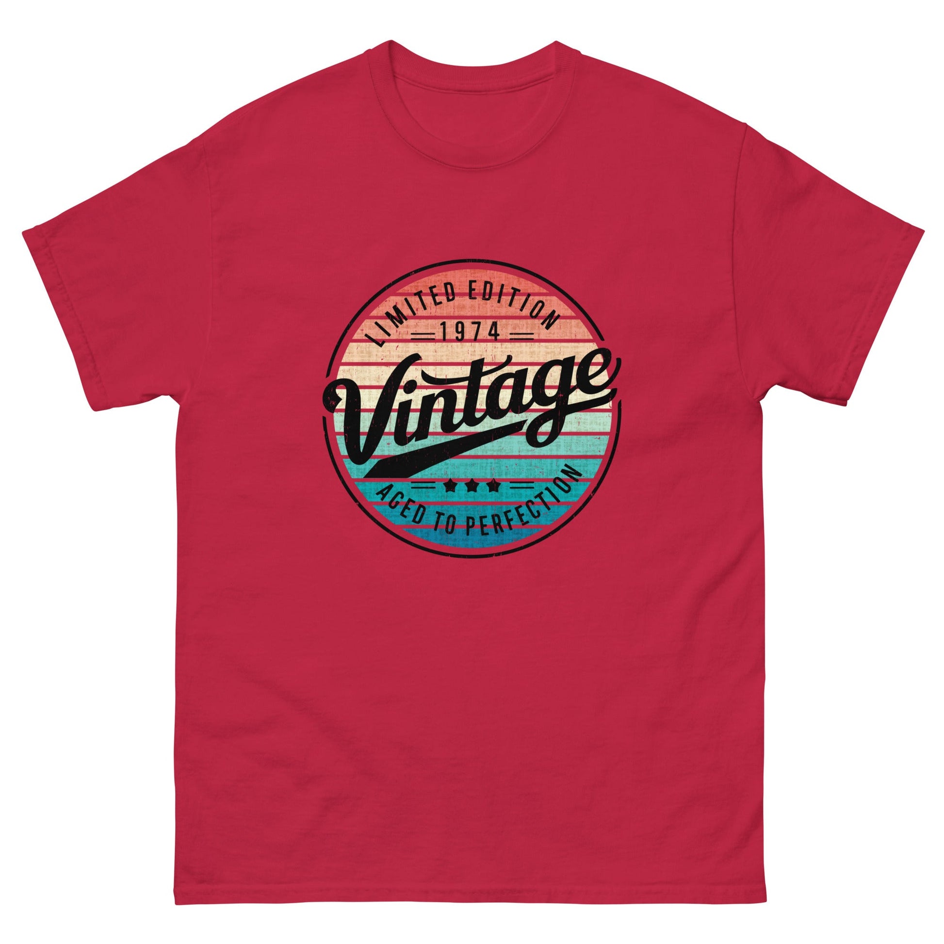Vintage 1974 | Birthday T-Shirt - Cardinal - T-Shirts Online