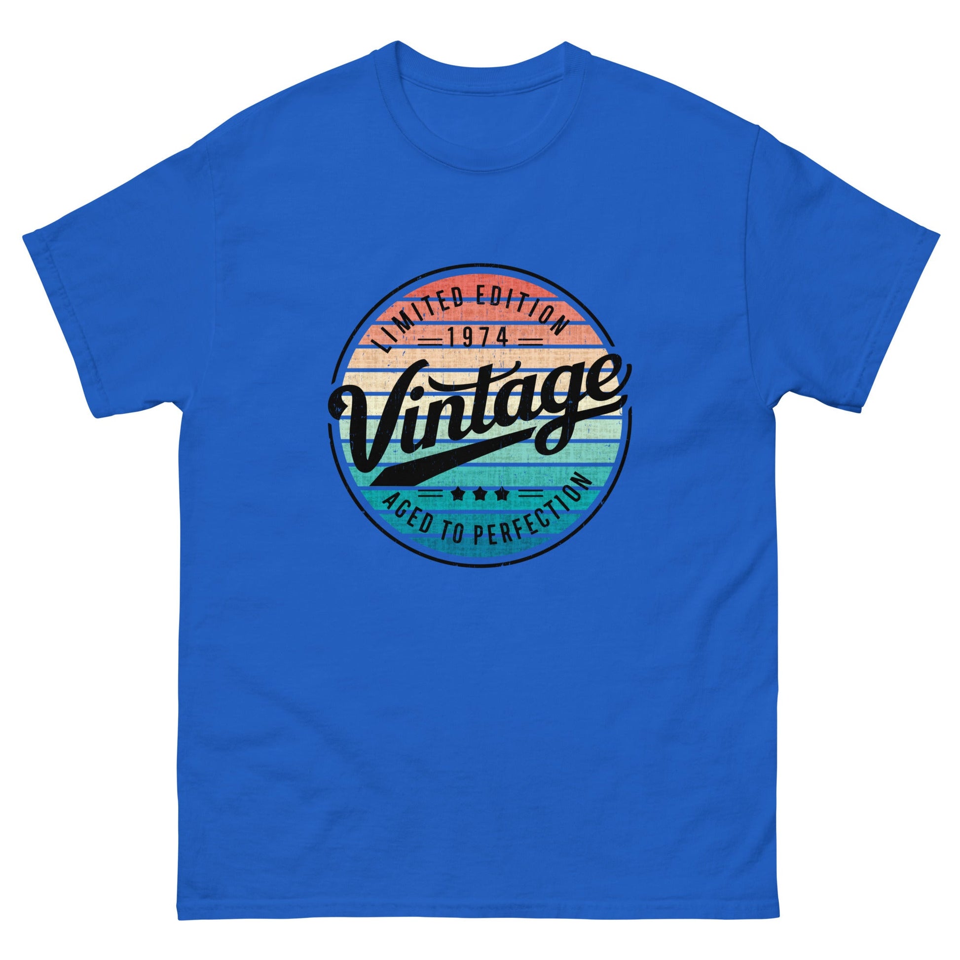 Vintage 1974 | Birthday T-Shirt - Royal - T-Shirts Online