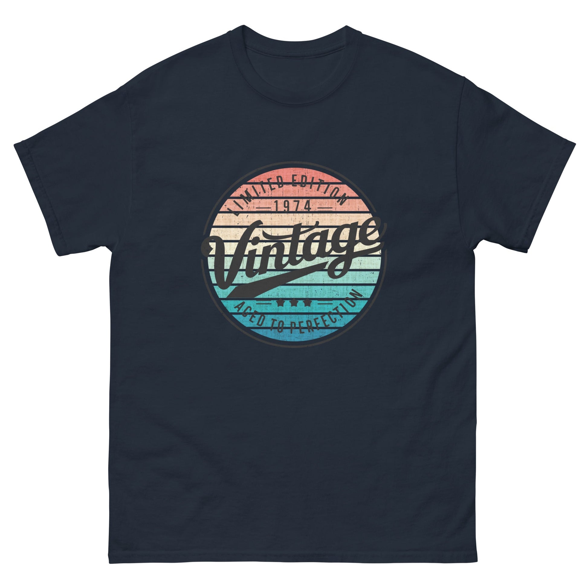 Vintage 1974 | Birthday T-Shirt - Navy - T-Shirts Online