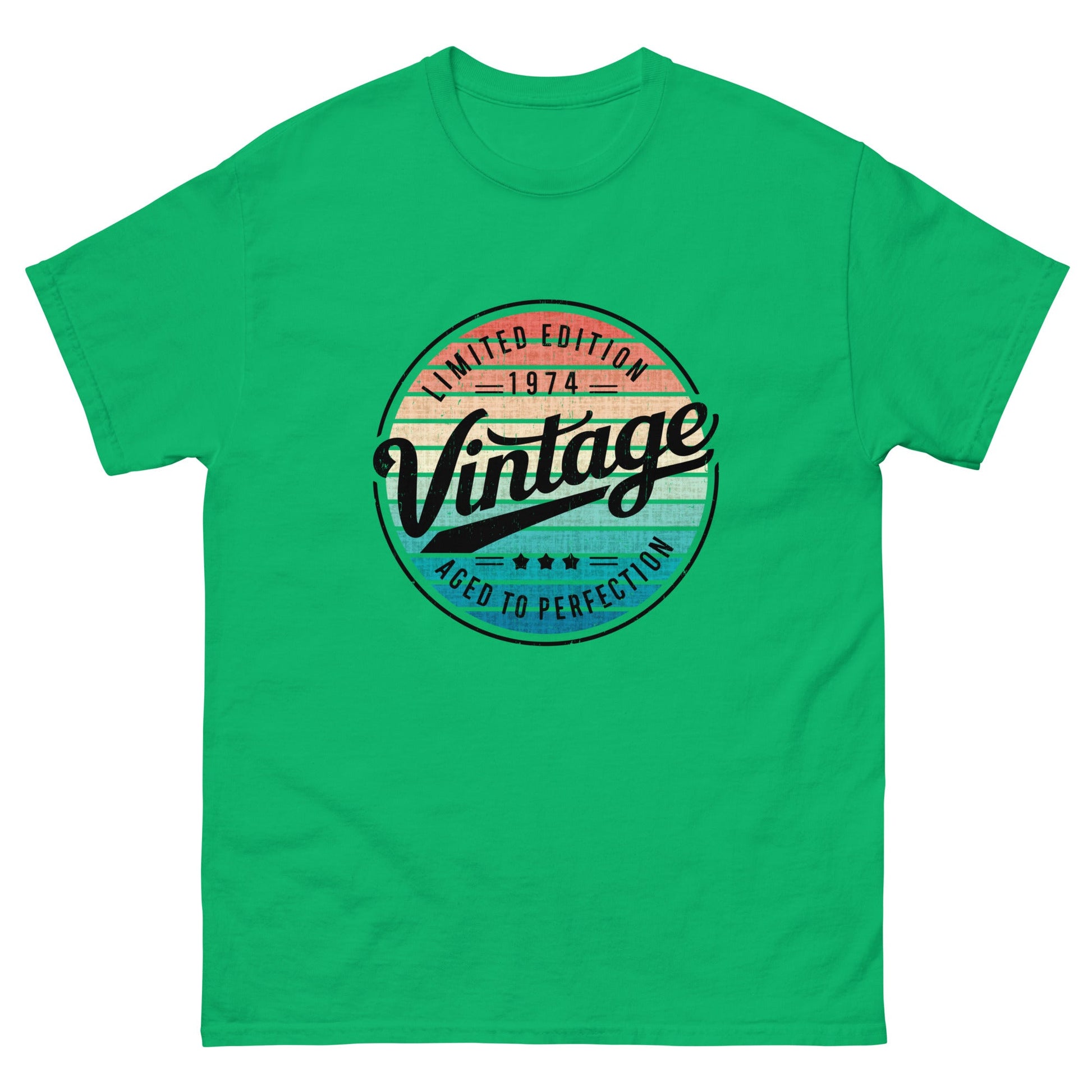 Vintage 1974 | Birthday T-Shirt - Irish Green - T-Shirts Online