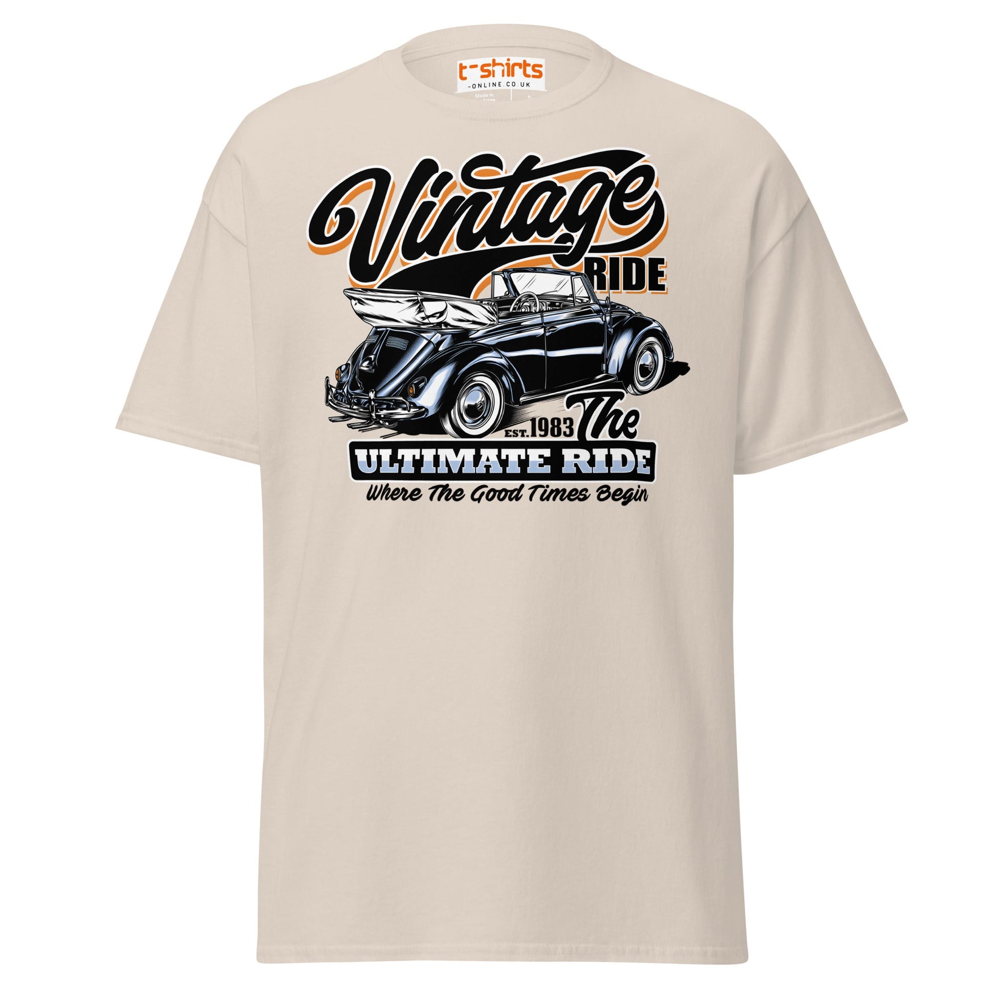 Vintage Ride T-Shirt – Classic Car Lovers Tee - Natural - T-Shirts Online