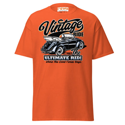 Vintage Ride T-Shirt – Classic Car Lovers Tee - Orange - T-Shirts Online