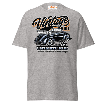 Vintage Ride T-Shirt – Classic Car Lovers Tee - Sport Grey - T-Shirts Online