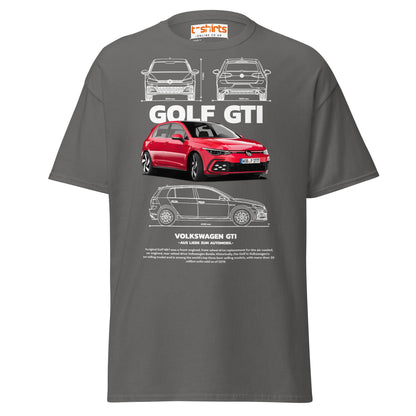 Volkswagen Golf GTI T-Shirt | Hot Hatch Car Tee - Charcoal - T-Shirts Online