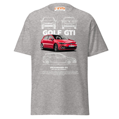 Volkswagen Golf GTI T-Shirt | Hot Hatch Car Tee - Sport Grey - T-Shirts Online