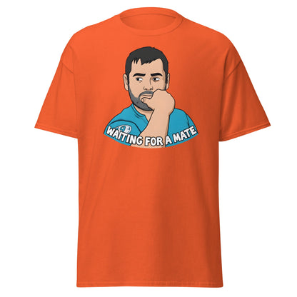 Waiting for a Mate T-Shirt Funny Single Guy Cartoon - Orange - T-Shirts Online