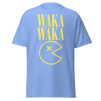 WAKA WAKA Pac - Man Parody T-Shirt | Funny Retro Tee - Carolina Blue - T-Shirts Online