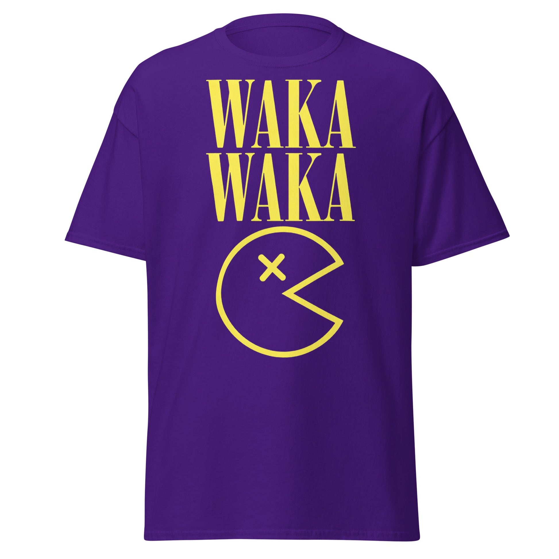 WAKA WAKA Pac - Man Parody T-Shirt | Funny Retro Tee - Purple - T-Shirts Online