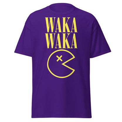 WAKA WAKA Pac - Man Parody T-Shirt | Funny Retro Tee - Purple - T-Shirts Online